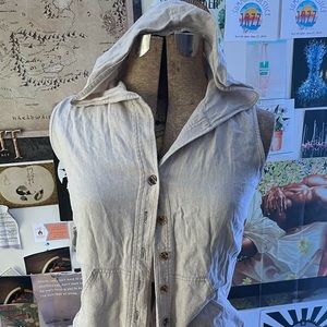 Linen button up hoodie dress! (Yes all of that)